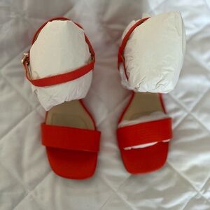New Orange, wedge heel sandals